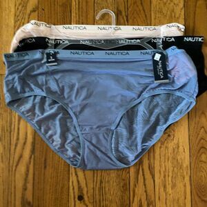 Nautica super soft semi sheer‎ hipster 3 pack underwear panties
